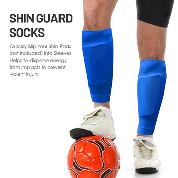 1 пара носков для защиты голени, Мужские и женские футбольные носки для голени, рукава для голени, Защитное снаряжение для спорта на открытом воздухе