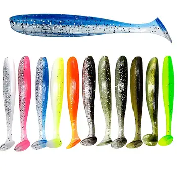 100шт Мягкие рыболовные приманки 2 г/7 см Набор бионических приманок разноцветных многоразовых рыбных приманок для морской/пресноводной воды