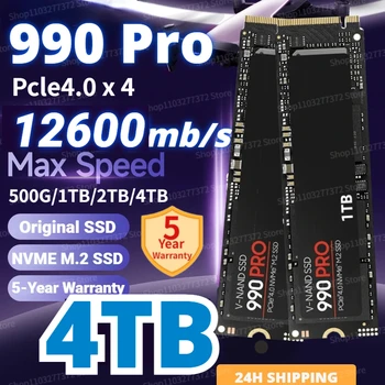2024 Оригинальный NVME M2 990 PRO SSD 1 ТБ 2 ТБ 4 ТБ 8 ТБ 2280 PCIe Gen 5.0 Внутренний Твердотельный Жесткий Диск для Ноутбука PlayStation 5 ps5