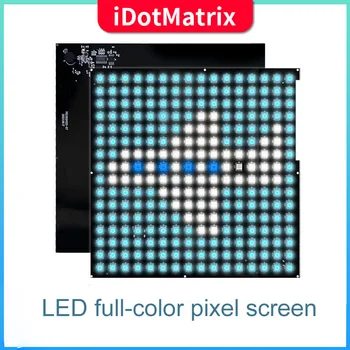20X20 см, 16x16 пикселей, экран с анимированным выражением лица, светодиодный полноцветный дисплей, программируемый Bluetooth Экран для рюкзака