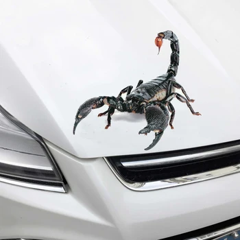 3D Автомобильные наклейки DIY Персонализированная Наклейка Крутое Моделирование Скорпион Ящерица Паук Гекконы Украшение дома на стену