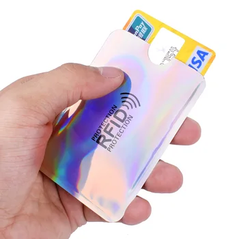 5 ШТ RFID-Защита От Сканирования, Держатель Для Карт, Накладной Карман, Алюминиевый Металлический Тонкий Защитный Бумажник Для Кредитных Карт, Модный Футляр Для Карт