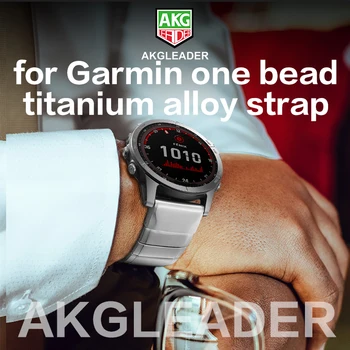AKGLEADER Для Garmin One Bead Ремешок Из Титанового сплава 22-26 мм Для 7 7X6 6X Pro 5X5 Plus 3HR 935