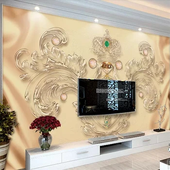 beibehang Пользовательские крупномасштабные обои 3D фотообои Royal flying jewelry диван фон стены papel de parede 3d обои