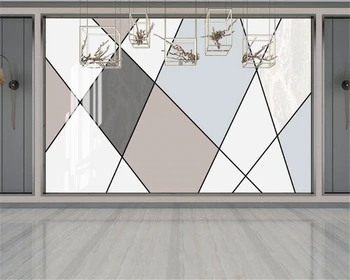 beibehang Пользовательские обои фреска Геометрические мраморные линии модный интерьер гостиной спальни фоновое украшение 3d обои
