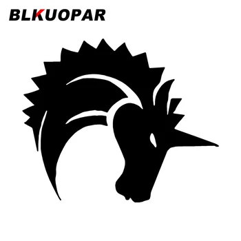 BLKUOPAR Автомобильная наклейка с рогом в виде головы единорога, устойчивая к царапинам Креативная графика, Оригинальный солнцезащитный крем, высечка, Индивидуальный стиль автомобиля RV