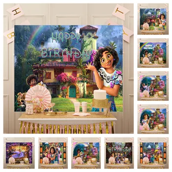 Disney CustomCharming Encanto Photo Background Girls Birthday Photography Background Magic Украшение баннера для всего дома, Реквизит для фотосъемки