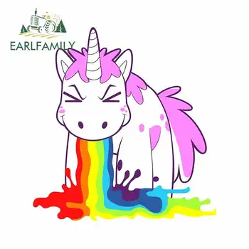 EARLFAMILY 13 см x 12,1 см для 'Unicorn'I Puke Rainbows!