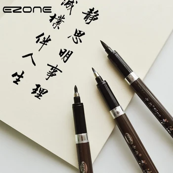 EZONE 3 шт. разного размера Китайские каллиграфические ручки для письма Нейлоновая щетка для волос Ручка для подписи Ручка для рисования Канцелярские принадлежности для студентов-искусствоведов