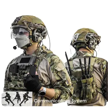 FCS-тактическая сетевая радиостанция MPU5 Seal AD Hoc, манекен для охотничьего пейнтбольного снаряжения, самодельная портативная рация /MPU5 DUAL PTT
