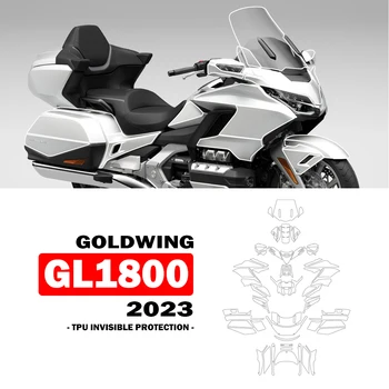 GL1800 Аксессуары Мотоциклетная Защита из ТПУ для Honda Goldwing GL 1800 2023 2024 Пленка Для Маскировки Царапин Самопроизвольное Восстановление