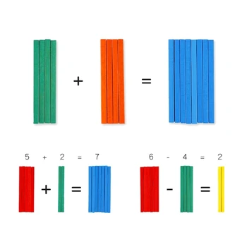 J6PA Математические Бамбуковые Стержни Дошкольное Образование Раннее Обучение Детей Математической Игрушке