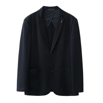 Lin2228-Простое однотонное высококачественное мужское пальто