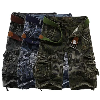 TPJB/ Новые камуфляжные свободные шорты-карго для мужчин, летние модные тактические камуфляжные шорты, мужские брюки-карго с множеством карманов