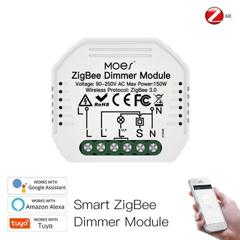 Tuya Life Умный Дом Zigbee Модуль Диммера Выключатель Света Для Alexa Google Home Controller Домашняя Автоматизация И Голосовое Управление