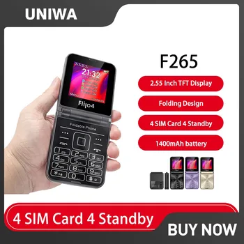 UNIWA F265 Раскладной Телефон с Клавиатурой 2,55 