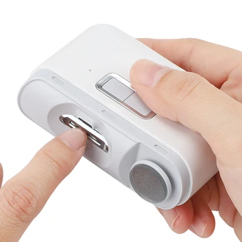 USB перезаряжаемый многофункциональный триммер для ногтей 2 в 1 детские кусачки для ногтей с электрическим освещением для взрослых