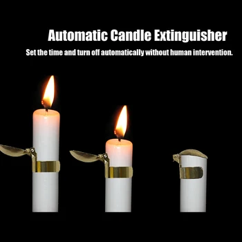 Автоматический огнетушитель для свечей Свеча Автоматический Огнетушитель Металлический Зажим Аксессуары для свечей Крышка автоматического Огнетушителя