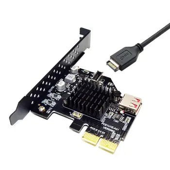 Адаптер для подключения карты PCI-E Express к разъему USB 2.0 и USB 3.1 на передней панели материнской платы