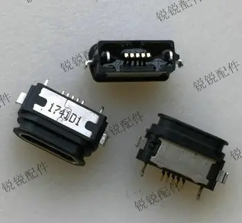 Бесплатная доставка для MICRO USB 5P водонепроницаемая розетка с потайной пластиной Водонепроницаемый разъем для подключения заднего зарядного порта USB