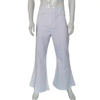 Брюки-клеш в стиле ретро-диско, расклешенный подол, мужские брюки с блестками, винтажный костюм 60-70-х годов для музыкальных фестивалей на Хэллоуин, карнавал