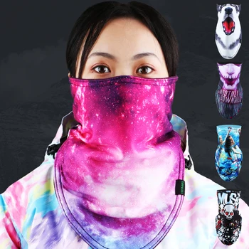 Ветрозащитные лыжные нагрудники, шарф для сноуборда, Лыжная маска, Зимняя теплая велосипедная мотоциклетная маска для лица с 3D-принтом Pirates breath