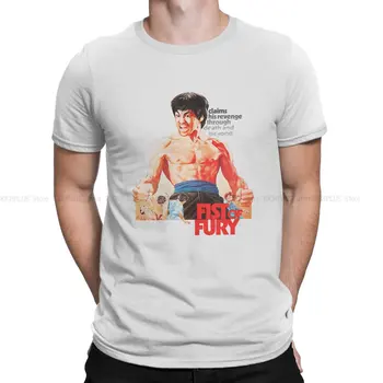 Винтажная классическая мужская футболка из полиэстера с Брюсом Ли, футболка с круглым вырезом и коротким рукавом, юмористические подарки на день рождения
