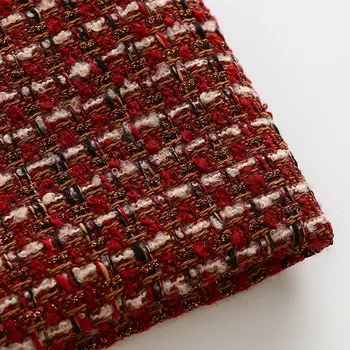 Высококачественный пошив из твида, осенне-зимнее мягкое шерстяное пальто в стиле пэчворк, юбка ручной работы из смесовой ткани
