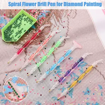 Вышивка крестиком спиральный цветок 5D алмазная живопись алмазная живопись ручка из смолы точечная дрель ручка