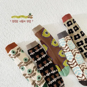 Детские носки для маленьких девочек и мальчиков Осенне-зимние носки для детей в корейском стиле от 1 до 8 лет