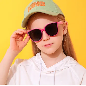 Детские солнцезащитные очки для улицы с поляризацией и антибликовым покрытием, Высококачественная Удобная Прочная Квадратная оправа для очков, защитные очки UV400