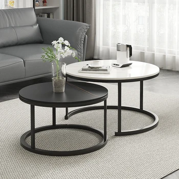 Домашний Уникальный минималистичный чайный столик, современные роскошные Многофункциональные Круглые столы в скандинавском стиле, Предметы домашнего обихода для гостиной