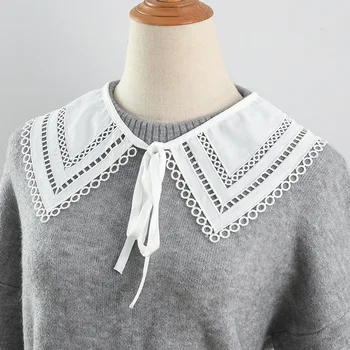 Женская летняя однотонная рубашка со съемным воротником для женщин, одежда с искусственным воротником, Маленькая шаль, осенний свитер, накидки на плечи