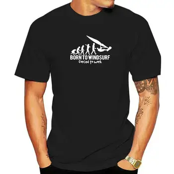 Забавные футболки Windsurf Evolution, уличная одежда из хлопка с графическим рисунком, футболка Harajuku Оверсайз с коротким рукавом и круглым вырезом, мужская одежда