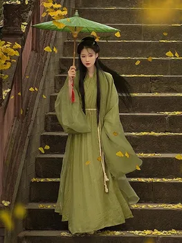 Зеленый Ханфу Для Женщин Древнекитайское Традиционное Платье Костюмы Для Косплея На Хэллоуин Одежда Для Вечеринок Винтажная Фотография