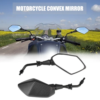 Зеркало Мотоцикла Задняя Сторона Выпуклое Зеркало 8 мм 10 мм 1 Пара Торцевых Боковых Зеркал Заднего Вида для Скутера E-Bike Motocycle