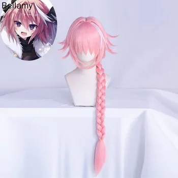 Игра Fate Grand Order FGO Astolfo Косплей парик 60 см длиной с розовой косой