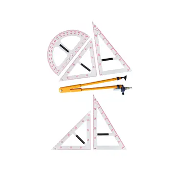 Инструмент для рисования со съемной ручкой, набор учебных пособий, Прецизионный большой цифровой инструмент для геометрии треугольника для белой доски, Черная доска