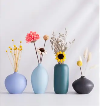Классическая настольная керамическая ваза, простая напольная ваза, китайские поделки, Креативные подарки, украшение дома