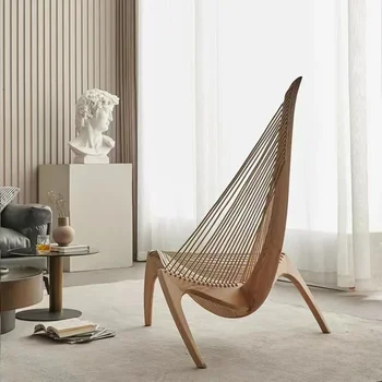 Кресло-качалка из скандинавского дерева, Дизайнерские кресла для отдыха, Креативные Парусные Кресла, Современная Удобная Мебель для дома для отдыха в гостиной