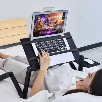 Ленивый компьютерный стол для ноутбука, складной столик для ноутбука, Офисный стол с телескопическим передвижным столом, письменный стол для студентов, лежащий на полу