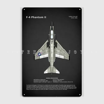Металлическая вывеска F4 Phantom 2 Кинотеатр Кухня Кухонный плакат на заказ Жестяная вывеска Плакат