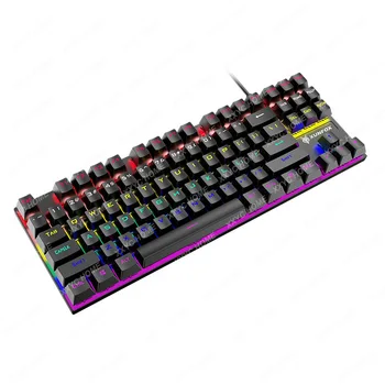 Механическая клавиатура K80, Соответствующая цвету Киберспортивных игр, Проводная Зеленая Ось, Светящаяся