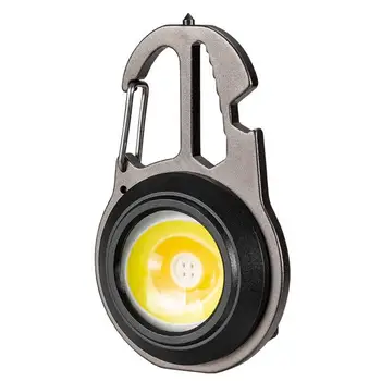 Мини-фонарик Перезаряжаемый Брелок для ключей Перезаряжаемый 7 режимов освещения Магнитный светодиодный фонарик для выключателя окон с зажимом