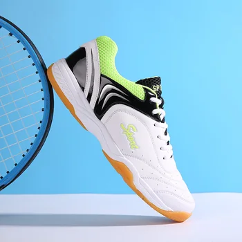 Модные теннисные туфли, пара туфель для настольного тенниса, спортивная обувь для соревнований, сетчатые дышащие нескользящие теннисные туфли