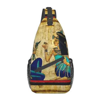 Мужская сумка через плечо, сумка через плечо, нагрудная сумка, Древнеегипетский пергамент, школьная сумка для короткой поездки, сумка-мессенджер, сумка