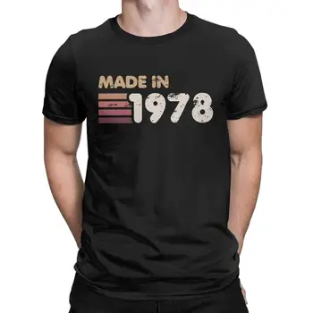 Мужская футболка Made In 1978, подарок на день рождения, хлопковые топы, повседневные футболки с круглым вырезом и короткими рукавами, оригинальные футболки
