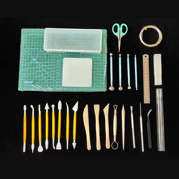Набор инструментов для начинающих из сверхлегкой глины Инструмент для тиснения глины Пластиковый инструмент для ручной лепки