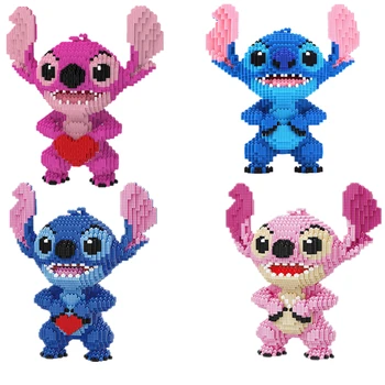 Новые Строительные блоки Disney Stitch Межзвездный Ребенок, Любящий Шить, Мультяшный Персонаж, Сборочная Модель для взрослых, Декомпрессионная Игрушка 30 см