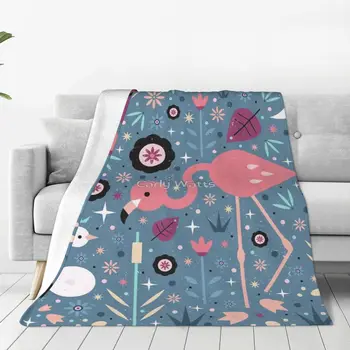 Одеяло с цыпленком Фламинго, покрывало на кровать, аниме-покрывала на зиму